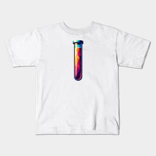 Abstract Geometric Test Tube: Science Artwork Kids T-Shirt